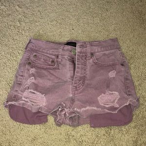 high waisted aeropostale purple jean shorts